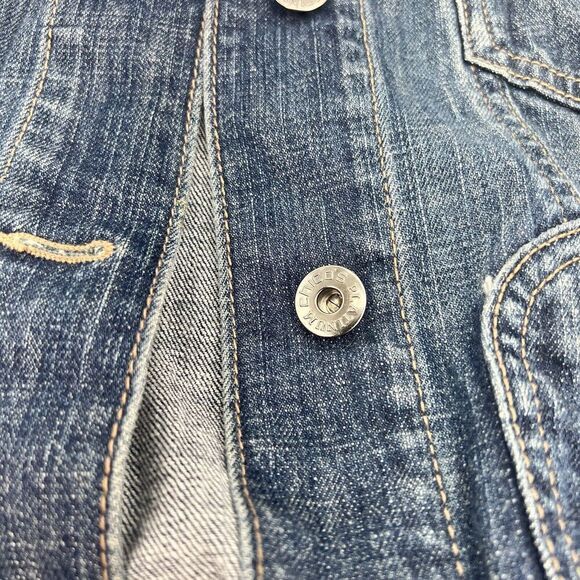 Chicos Platinum Blue Denim Jacket Size Medium - Picture 3 of 4